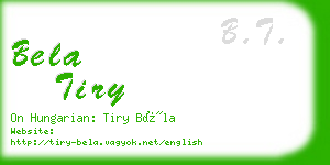 bela tiry business card